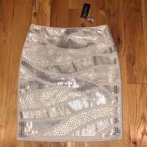 NWT White House Black Market Sequined Skirt!